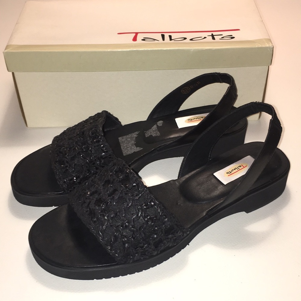 Talbots Black Sandals (NIB)
